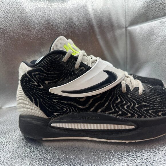 Size 8.5 Nike KD14‎ TB Black White Volt Panda Basketball Shoes DA7850-001 main image 10